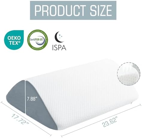 Ziiyllean Knee Wedge Pillow for Leg and Back Pain Relief