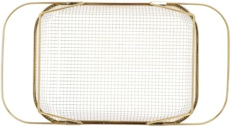 SASKATE Over the Sink Colander Strainer Basket Gold 1