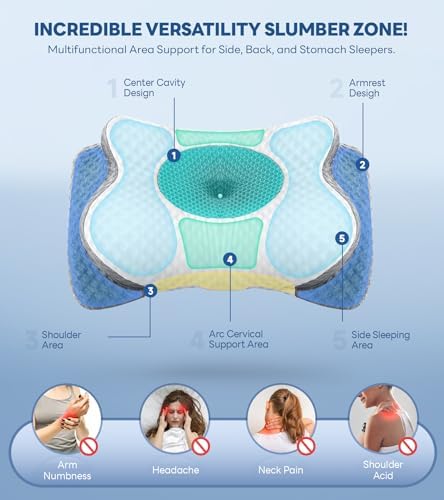 Cozyplayer Adjustable Neck Pillow for Pain Relief and Comfort