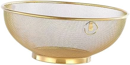 Gold Rice Washing Colander with Handle and Base