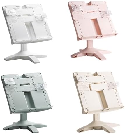 Folding Bookstand with Height and Angle Adjustments for Reading and Cooking