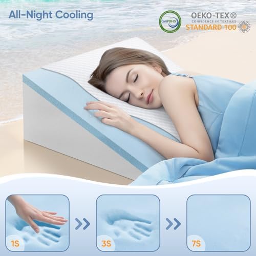 Welzona 12inch Wedge Pillow for Sleep Relief