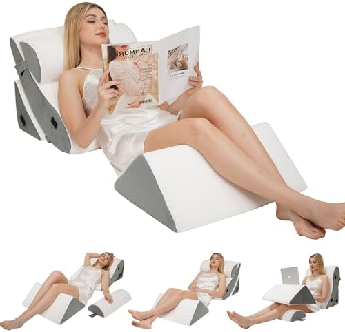 4PCS Orthopedic Wedge Pillow Set for Back Leg Support
