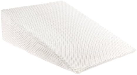 Lavish Home Wedge Pillow - Ivory Memory Foam with Bamboo Cover