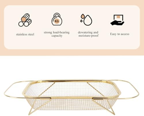 Lwuey Over the Sink Colander with Expandable Handles 1