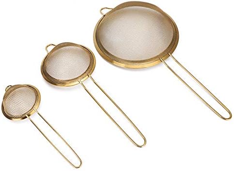 JOROBURO Fine Mesh Strainer Set with Long Handle