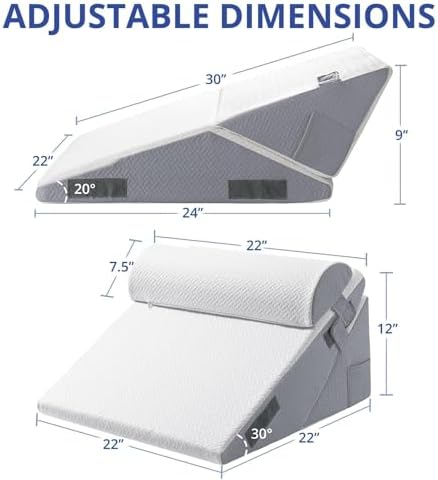 Sasttie Wedge Pillow Set for Post Surgery and Recovery