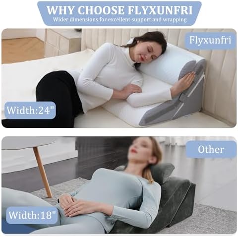 Flyxunfri Adjustable Wedge Pillow Set 9-20 Inches