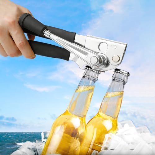 NUFR Heavy Duty Manual Can Opener with Rubber Handles