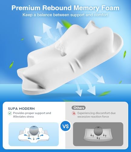 SUPA MODERN Cooling Contour Neck Pillow for Sleep