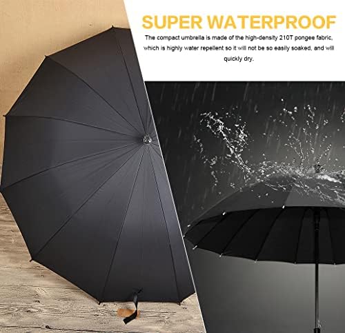 2-in-1 Walking Cane Umbrella - Windproof Lightweight Heavy-Duty Frame