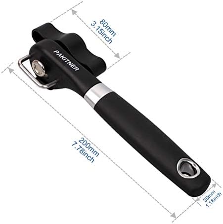PAKITNER Safe Cut Can Opener - Manual Food Grade Stainless Steel Ergonomic