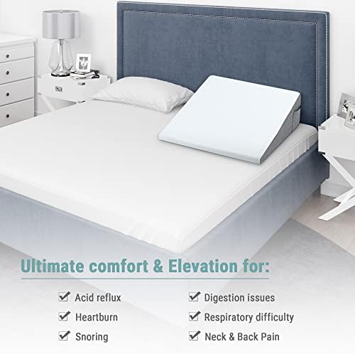 Howhom 8 Inch Foam Wedge Pillow for Back and Leg Support