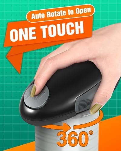 One-touch Electric Can Opener - Safe and Easy to Use