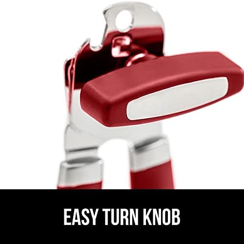 GORILLA GRIP Heavy Duty Can Opener with Bottle Opener Red