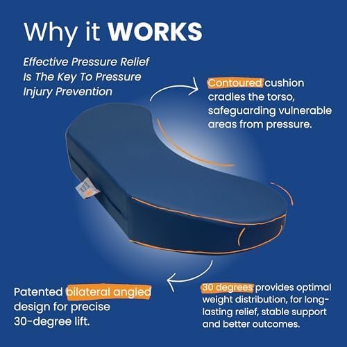 Bedsore Rescue Positioning Pillow Wedge - Tailbone Buttocks Support