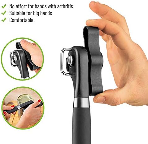 RICKUNCL Manual Can Opener with Soft Grip and Smooth Edge