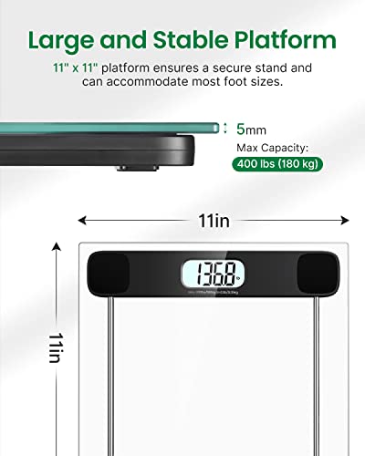 FITINDEX Digital Bathroom Scale for Accurate Weight Measurement