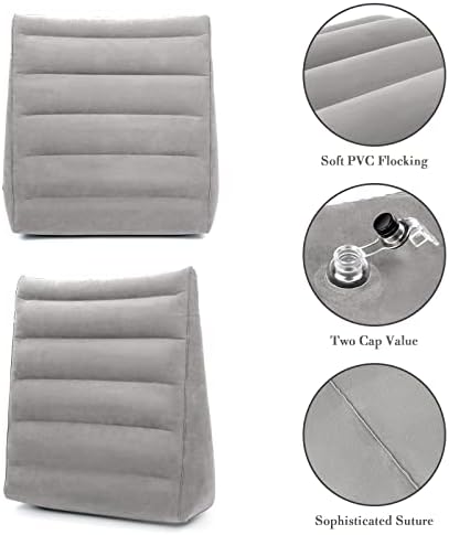 USHMA Inflatable Wedge Pillow for Travel and Sleep Comfort