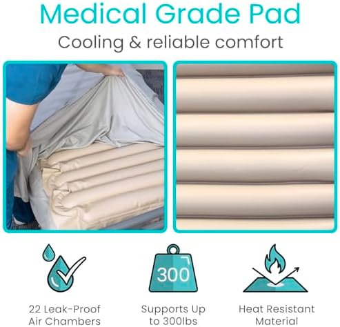 Vive Alternating Air Pressure Mattress Pad Replacement - 300 lbs