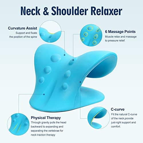 ComfortLife Neck Stretcher for Pain Relief and TMJ Relief Blue 1