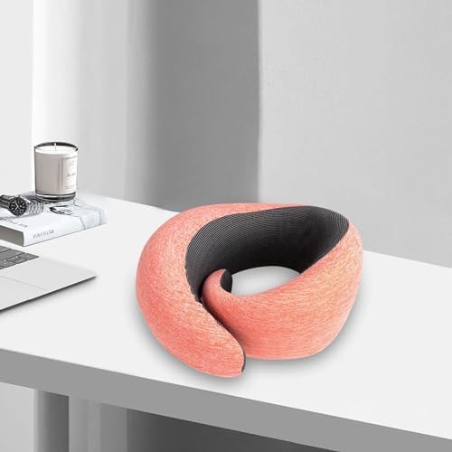 Adjustable Memory Foam Travel Neck Pillow with 360 Support Pink