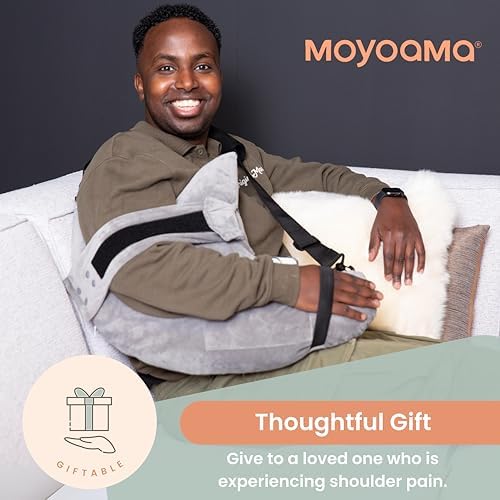 MOYOAMA Contoured Shoulder Surgery Pillow with Pocket and Adjustable Straps