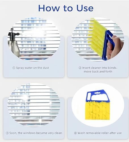 Lazynice Blue Mini Blinds Cleaner with 7 Blades