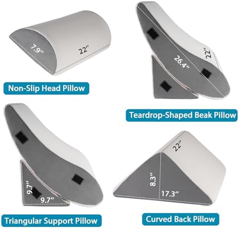 4PCS Orthopedic Wedge Pillow Set for Back Leg Support