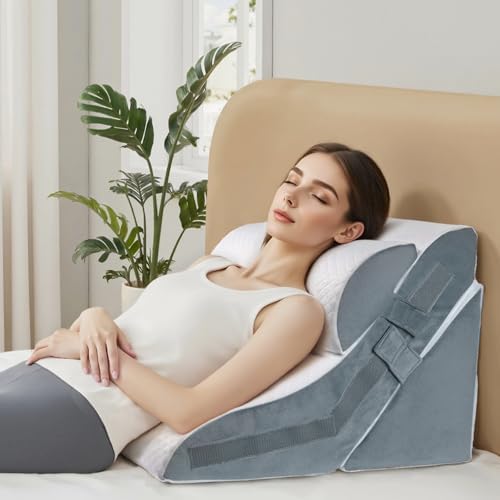 3PCS Adjustable Wedge Pillow Set for Sleep Relief