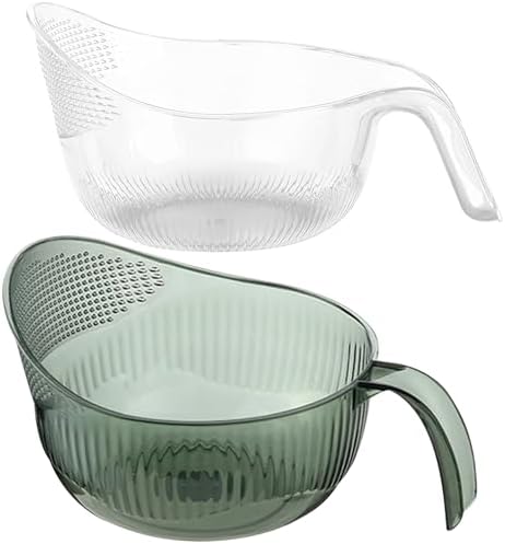 Hperu Plastic Rice Washer with Fine Holes 9x5 Inch