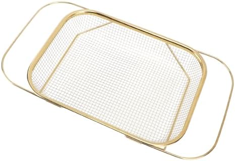 SASKATE Over the Sink Colander Strainer Basket Gold 1
