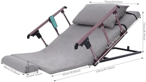 Electric Adjustable Bed Backrest with Remote Control and Guardrails 1