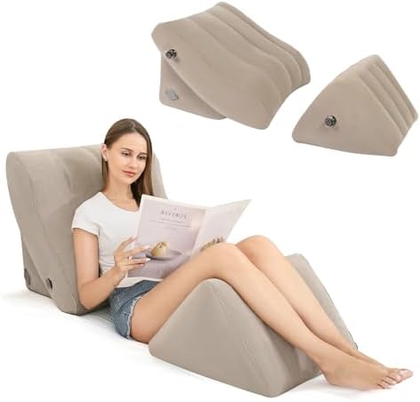 Toggloo Inflatable Wedge Pillow Set for Pain Relief and Comfort