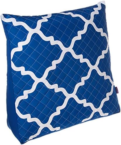 HealthSmart Wedge Pillow Cover - Blue Moroccan 24x24x7 Inch