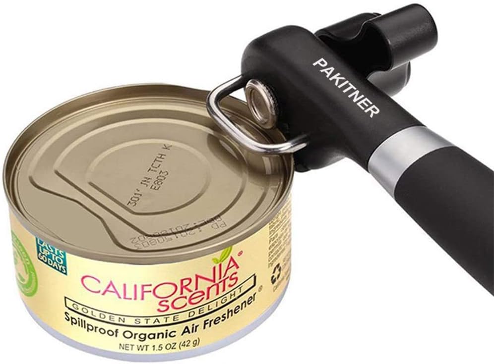 PAKITNER Safe Cut Can Opener - Manual Food Grade Stainless Steel Ergonomic