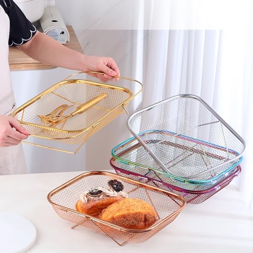 SUNFECILI Over the Sink Colander Strainer Basket Rose Gold