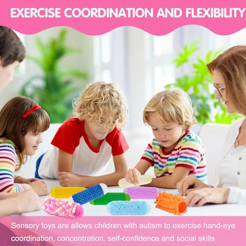 8 PCS Sensory Bar Toys for Kids and Autism Therapy