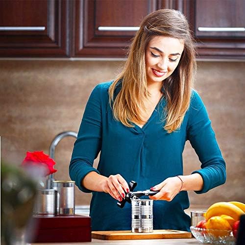 RICKUNCL Manual Can Opener with Soft Grip and Smooth Edge