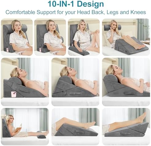 9 12 Inch Bed Wedge Pillow for Acid Reflux and Post Surgery
