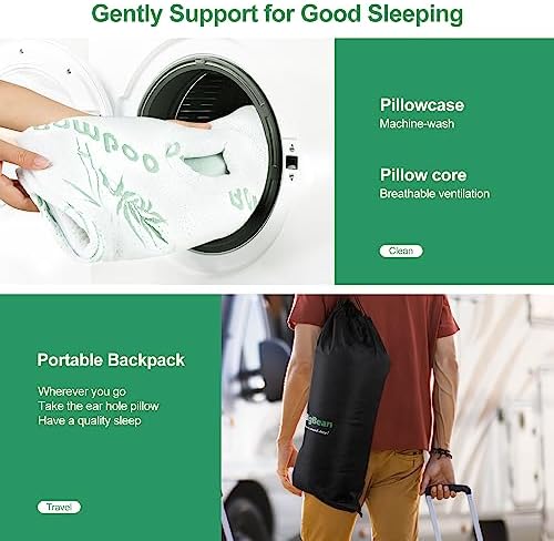 ibigbean Portable Ear Pillow for Pain Relief and Comfort Sleeping