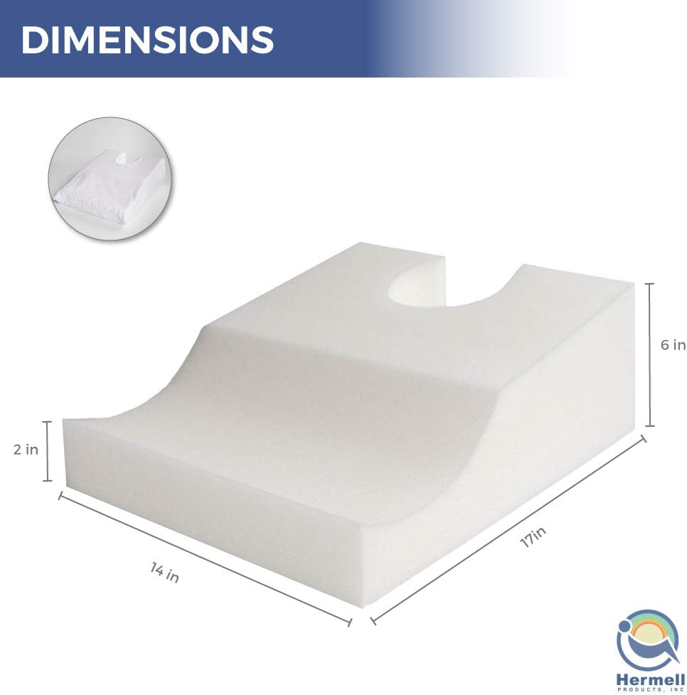 Hermell Face Down Pillow Small Pack of 1 White