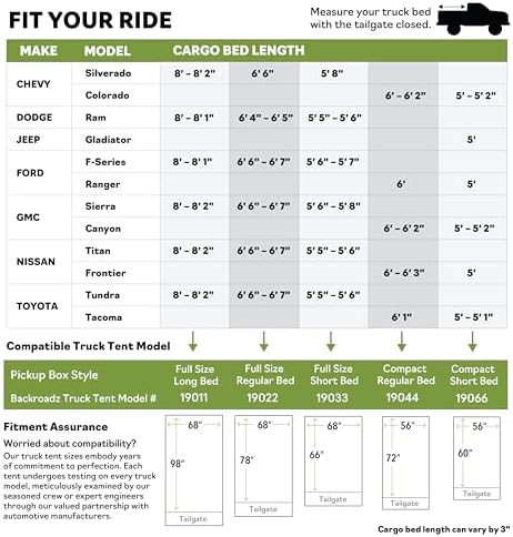 Napier Backroadz Truck Tent with Air Mattress and Strap Protectors