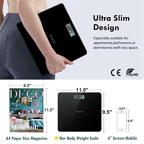 NUTRI FIT Digital Bathroom Scale for Accurate Weight Tracking