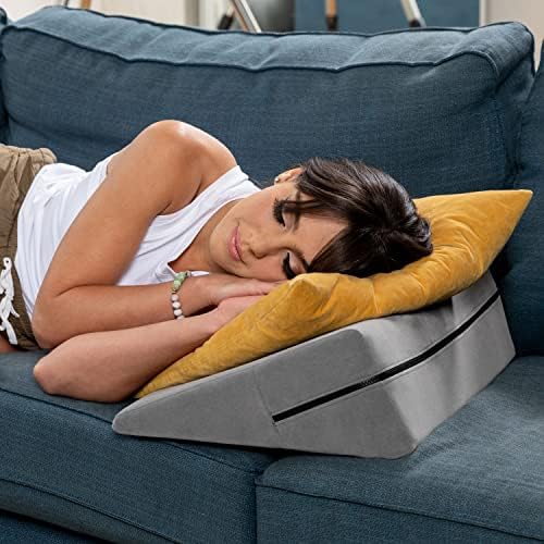 Avana Micro-Velvet Slant Bed Wedge - 7 High Firm Support