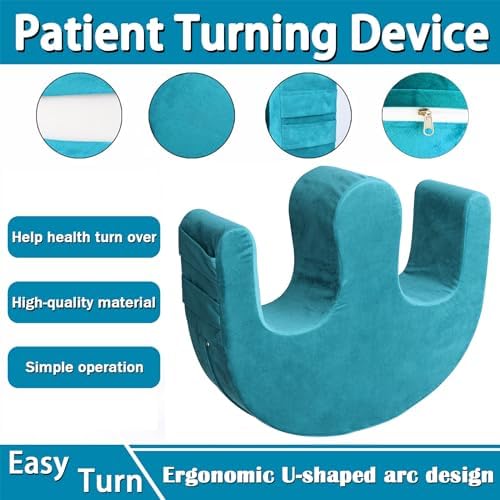 Sexysamba Bedridden Turning Device with Fixing Strap and Flannel Leg Pillow Blue