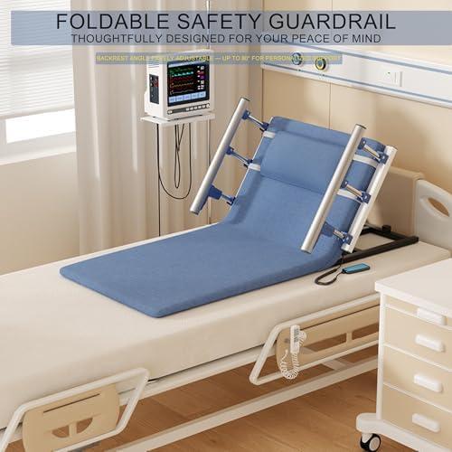 Electric Lifting Bed Backrest with Foldable Armrests