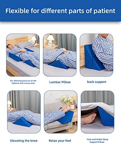 Fanwer 3 in 1 Wedge Pillow Set for Side Sleepers