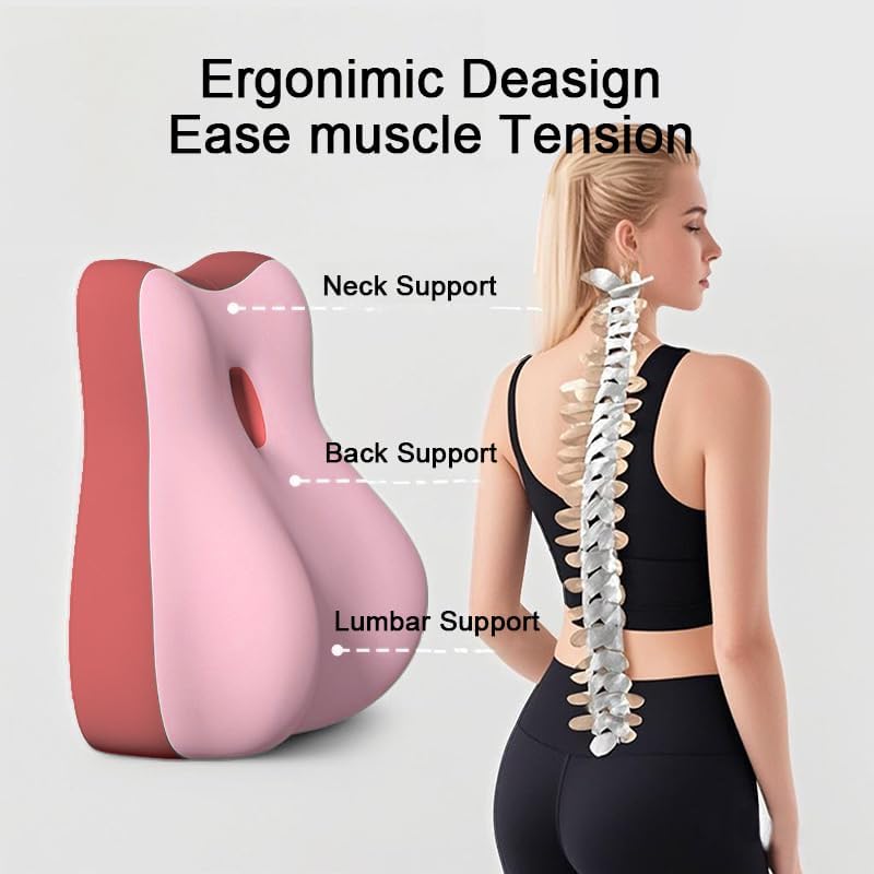XYHOMECP 7 in 1 Multifunctional Slope Pillow Pink