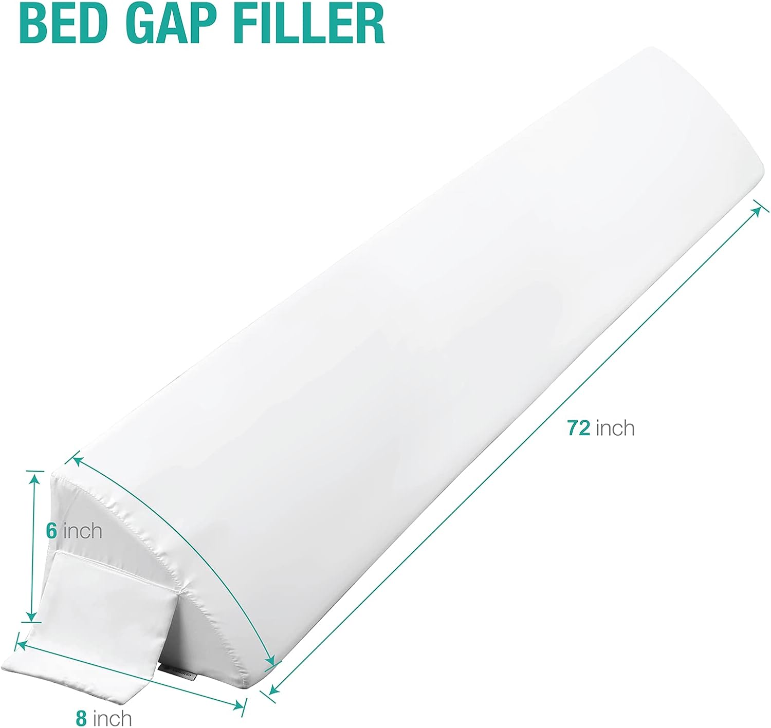 Vekkia Cal King Bed Wedge Pillow with Storage